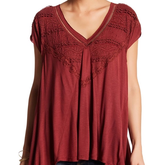 Free People shirt in Wine - Picture 7 of 7